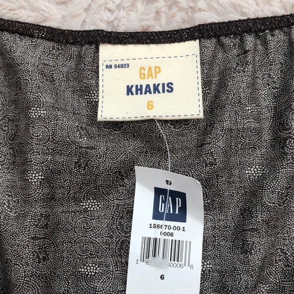 GAP Khakis brown cream skirt 100% cotton Size 6, New with tags - Picture 2 of 16